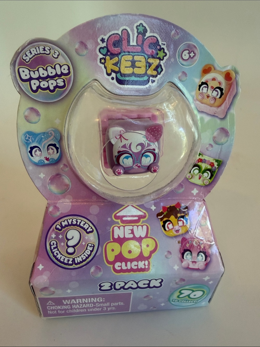 BNIB Clickeez Series 3: Bubble Pops, 2-Pack (includes 1 Mystery Clickeez!)